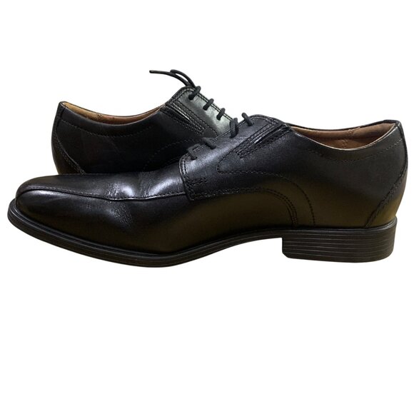 Clarks Men's Dress Shoes Whiddon Pace Black Leather Oxfords Lace-Up Size 9 W - Picture 9 of 10